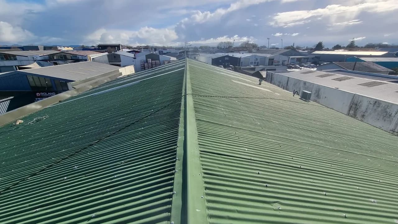 Before and after roof coating — after